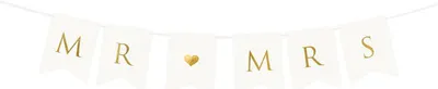 Immagine prodotto di Mr Mrs Banner, bianco, 15 x 85 cm (1 cartone / 50 confezioni)