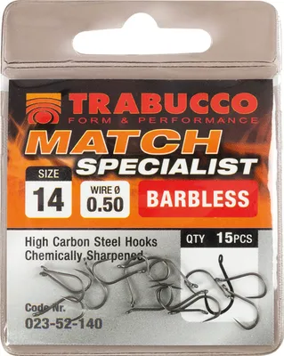 Immagine prodotto di Trabucco Match Specialist Galleggiante Ganci senza ardiglione R. 10