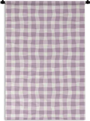 Produktbild von MuchoWow® Wandteppich Wandbehang Pastell - Lila - Muster 60x90 cm Tapisserie Dekoration Wandtuch - Foto-Teppich - Abwaschbar