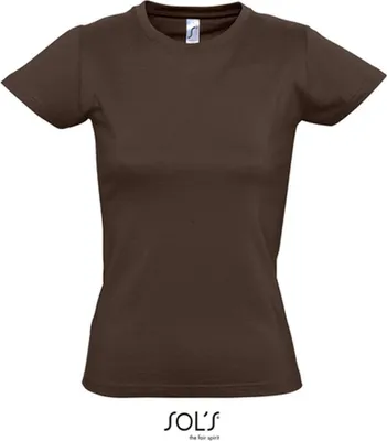 Image de SOLs 11502 | Imperial Women / T-shirt femme - Couleur : Chocolate - Taille : M