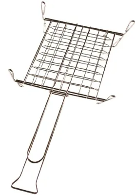 Grillrost mit Füßen 220 x 270 mm, verchromter Stahl