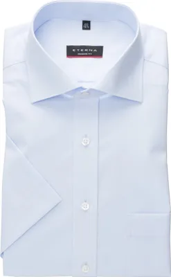Produktbild von Eterna Hemd kurzarm modern fit hellblau Baumwolle