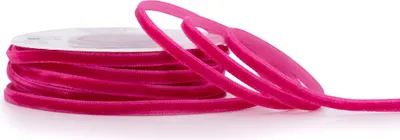 Produktbild von Samtband 3mm x 10m Rolle Fuchsia / Pink