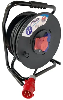 Immagine prodotto di Cavo di prolunga per corrente forte CEE Starkstrom, tipo H07RN-F, 5G4, su bobina, lunghezza 2 metri, 32A