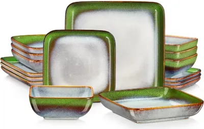 Produktbild von Samt Color Tafelservice – Essteller und Frühstücksteller – 4 Personen – 16-teilig – Keramik – Bunte Farben – Hochwertige Qualität