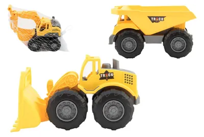 Obrázok produktu pre Stavebné autíčko z plastu, 18–20 cm, rôzne druhy, voľne sa pohybujúce, v sieťovke