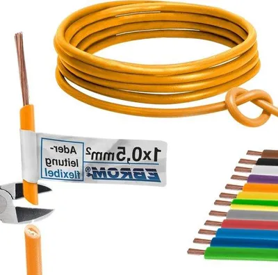 Zdjęcie produktu dla Kabel elektryczny z PVC – elastyczny – 0,5 mm² – 25 m – pomarańczowy