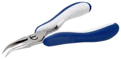 Obrázek produktu pro WETEC PRO kleště jehlové, zahnuté, hladké 6023 (boční štípací kleště) Délka: 140 mm