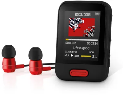 Obrázek produktu pro SENCOR SFP 7716 BK MP3/MP4 přehrávač 16 GB s Bluetooth, Bluetooth 4.1, 1,8" TFT displej, 160x128 px, funkce USB disku, FM rádio, krokoměr, výstup pro 3,5 mm jack