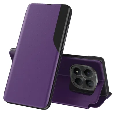 Produktbild von Hülle für Xiaomi Redmi Note 15 Pro+, Flip Stand Cover Kunstleder Schutzhülle Lila