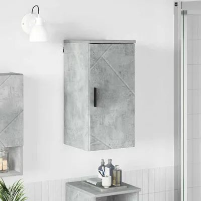 Produktbild von "Schlussverkauf" Badkommode Badezimmschrank, mit Reichlich Stauraum, Wandmontiert Beton Grau 30x31,5x61 cm  C9338
