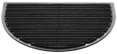 Produktbild von Hartgummi Bürsten Fußmatte halbrund 40x60 cm schwarz