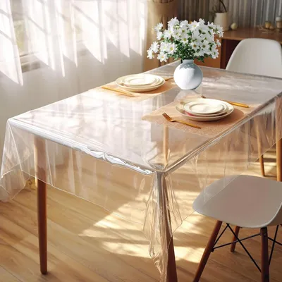 Image de Omgoods - Protection transparente pour table, dimensions 140 x 240 cm