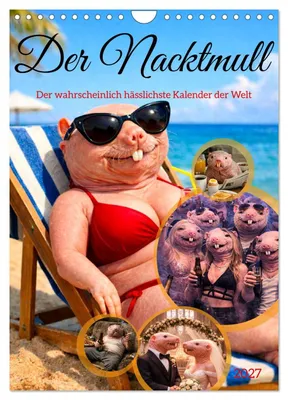 Produktbild von Der Nacktmull (Wandkalender 2027 DIN A4 hoch), CALVENDO Monatskalender
