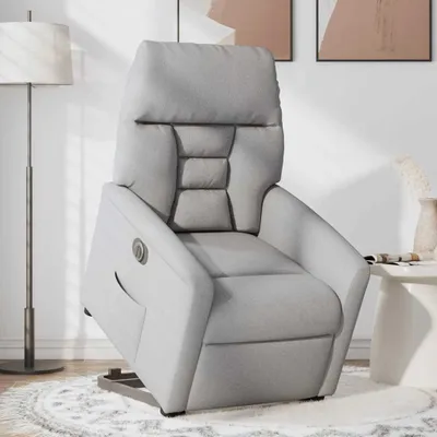 Produktbild von vidaXL Relaxsessel mit Aufstehhilfe Elektrisch Wolkengrau Stoff
