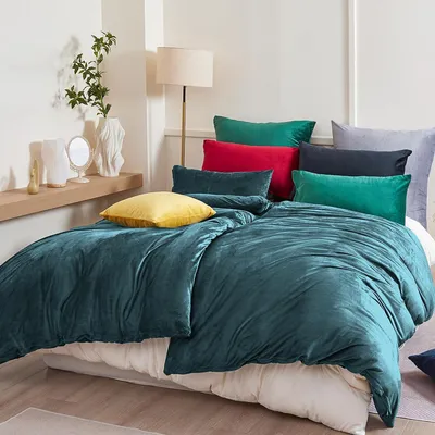 Immagine prodotto di TRANKIELO® - Biancheria da letto in flanella, 135 x 200 cm - Set da 4 pezzi - Copripiumino in pile, caldo e facile da pulire, con cerniera