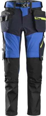 Produktbild von Snickers FlexiWork Stretch Arbeitshose m. Holstertaschen, EN 14404 Blau-Navy-88