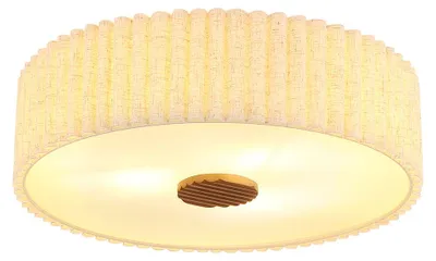 Produktbild von LED Deckenleuchte JANNIE, Textil, Beige matt, opal, D 50 cm