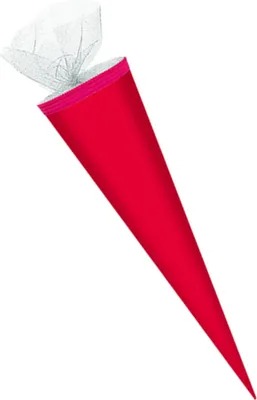 Produktbild von Bastel Schultüte / Länge: 70cm / rund / Farbe: rot