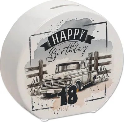 Produktbild von Happy Birthday 18 Auto Spardose