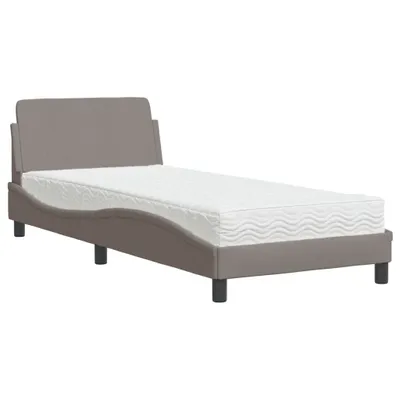 Produktbild von Bett mit Matratze "Dover" Taupe 90x190 cm Stoff