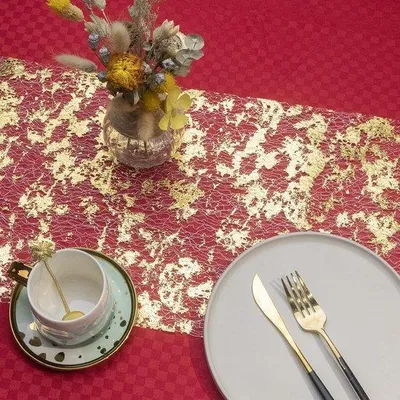 Image de Banderolle en polyester avec finition brillante dorée, 23 cm × 25 m, pour un mariage, une fête ou un festival