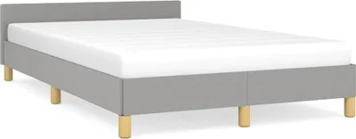 Produktbild von vidaXL Bettgestell ohne Matratze Hellgrau 120x200 cm Stoff