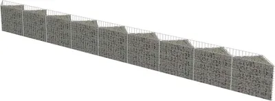 Obrázok produktu pre vidaXL Gabionová stena z pozinkovanej ocele 630 × 30 × 50 cm