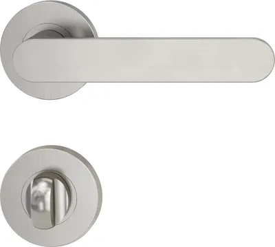 Produktbild von GRIFFWERK Rosettengarnitur AVUS Schraubrosette rund WC-Schloss Samtgrau