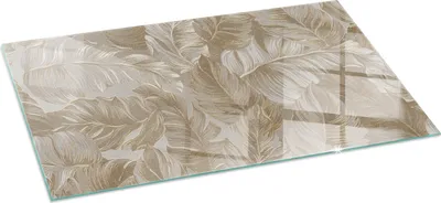 Obrázek produktu pro Skleněná podlahová deska 100x50 cm - Skleněná krbová deska - Skleněná krbová deska - Ochranné sklo - Ochranná deska proti jiskrám - Skleněná podlahová deska nehořlavá - Tepelná ochrana podlahy ze skla - Listy s jemnými vzory