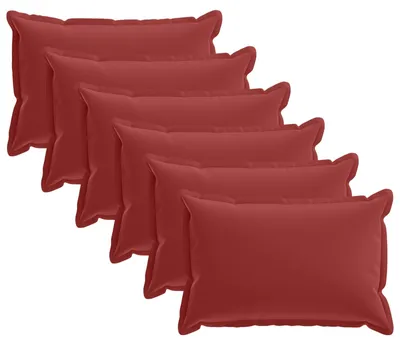 Produktbild von vidaXL Kissenbezug 6 stk. HOUTEN Weinrot 50 x 75 cm Polyester