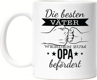 Produktbild von Nur Die Besten Papas Werden Zum Opa Befördert Tasse Ankündigung Enkelkinder Du Wirst Opa