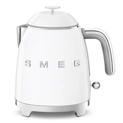 Produktbild von SMEG Wasserkocher Edelstahl 0,8 L Fassung, 1400 W, Wasser Kocher, 1400,00 W, 360° Basis, BPA- Frei, elektrischer Wasser Kocher Klein Mini - Weiß