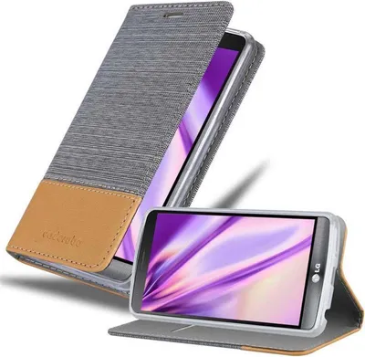 Produktbild von Cadorabo Hülle für LG G3 STYLUS Schutzhülle in Grau Handy Hülle Etui Book Case Cover
