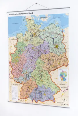 Produktbild von GeoMetro Landkarte Deutschland politisch mit Postleitzahlen PLZ XL (100 x 140 cm)