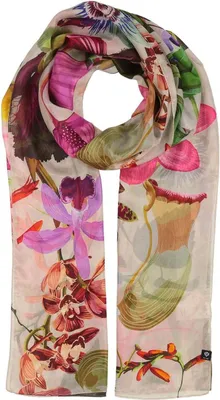 Produktbild von FRAAS Tuch Silk Stole With XL Floral Print Champaign Powder mehrfarbig