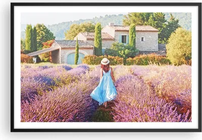 Produktbild von Gerahmtes Poster - Schwarzer Rahmen - Boho Heidekraut Frau - 91,5x61 cm - Wand Bild - Wanddeko - Wandbilder - Kunstposter - Wandposter - Bilderrahmen - Bilder - Kunstdruck - P2BAA91x61-4420