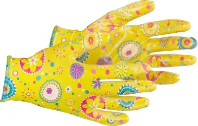 Immagine prodotto di Guanti Strend Pro Lily, gialli, in nitrile, taglia 08/M, da giardino, con blister 12 pezzi