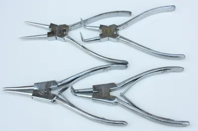 Produktbild von Seegeringzangen Set, 4 tlg, mit Tasche, Sprengringzange