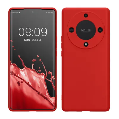 Produktbild von kwmobile Handyhülle kompatibel mit Honor Magic5 Lite 5G Hülle - Handy Case aus weichem Silikon in Rot