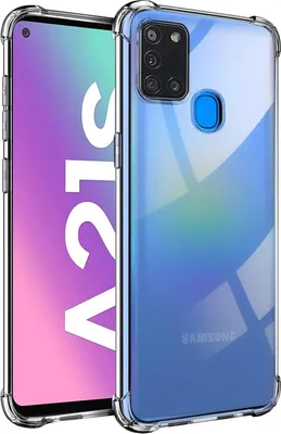 A clear protective phone case is shown on a white background, with a phone visible inside the case.