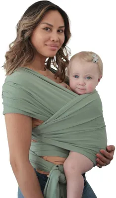 Produktbild von Unyqoos® Atmungsaktives Baby-Tragetuch aus 95% Baumwolle mit Elasthan, integrierte Aufbewahrungstasche – für 3,6–14,9 kg, maschinenwaschbar