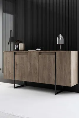 Obrázok produktu pre Skye Decor, Skrinka - Luna (Orech + ?ierna)