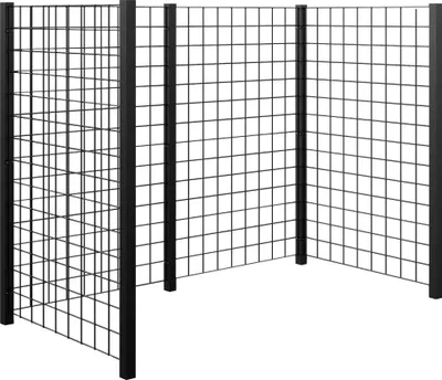 Produktbild von Plus Mülltonnenabtrennung Stahlspalier RAL 9005 Schwarz