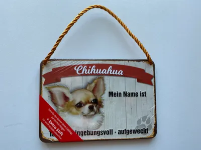 Produktbild von Kulthänger Blechschild Chihuahua KH-PET013