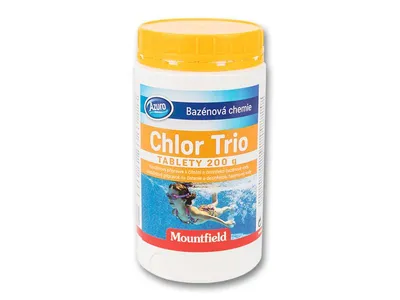 Produktbild von Azuro Chlor Trio 1 kg – Multifunktionale 3in1 Chlortabletten zur Poolpflege, gegen Algen & Bakterien, Langzeitwirkung