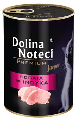 Zdjęcie produktu dla Dolina Noteci JUNIOR PREMIUM 400 g bogata w indyka Mokra karma dla kota