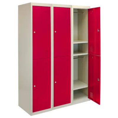 Image de 3 x armoire à compartiments armoire vestiaire casier armoire métallique