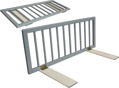 Produktbild von Bettgitter Bettschutzgitter Kinderbettgitter massiv 90x35cm grau