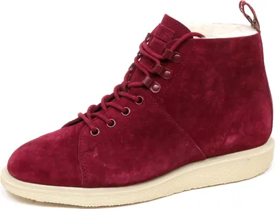 Produktbild von F1978 (ohne Originalverpackung), Damen-Sneaker, bordeauxrot, DR. MARTENS. Innenfutter aus Eco-Pelz. Damenschuh